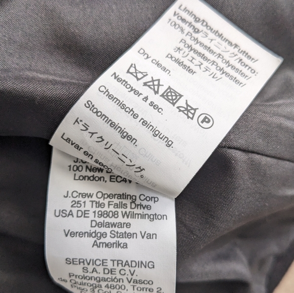 J.Crew Black Wool City Coat size 0 - Picture 8 of 10